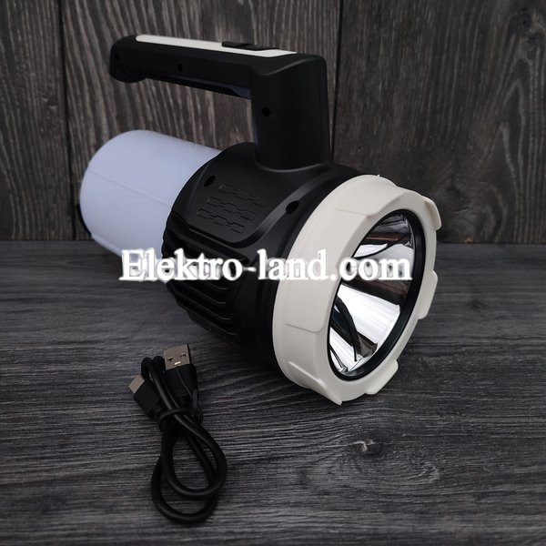 Ручной LED фонарь  CH-22031 аккумуляторный, зарядка USB